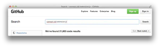 connect.sid extension:js