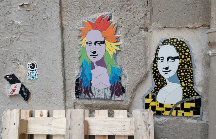 Mona Lisa graffiti